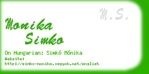 monika simko business card