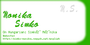 monika simko business card